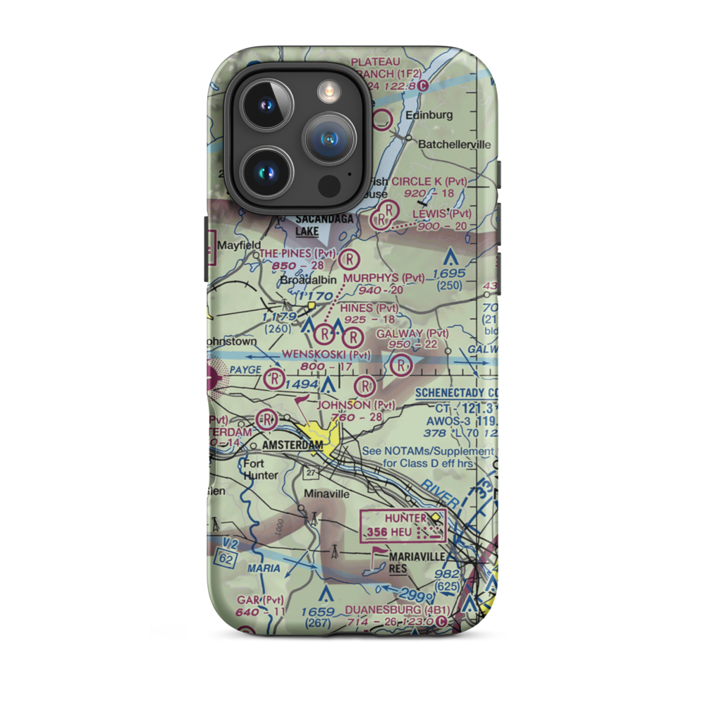 Hart Airport (9NY7) VFR Sectional  Tough iPhone Case iPhone 16 Pro Max model shown