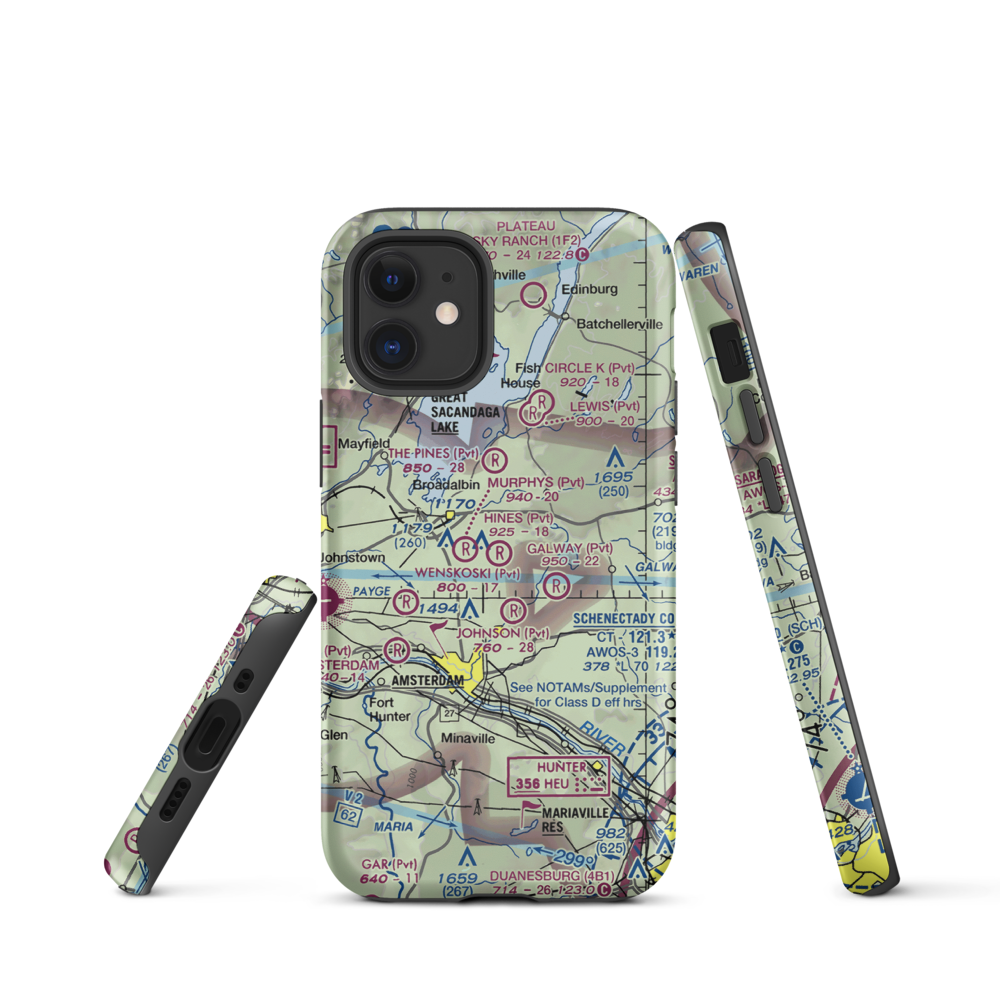 Hart Airport (9NY7) VFR Sectional  Tough iPhone Case iPhone 12 mini model shown