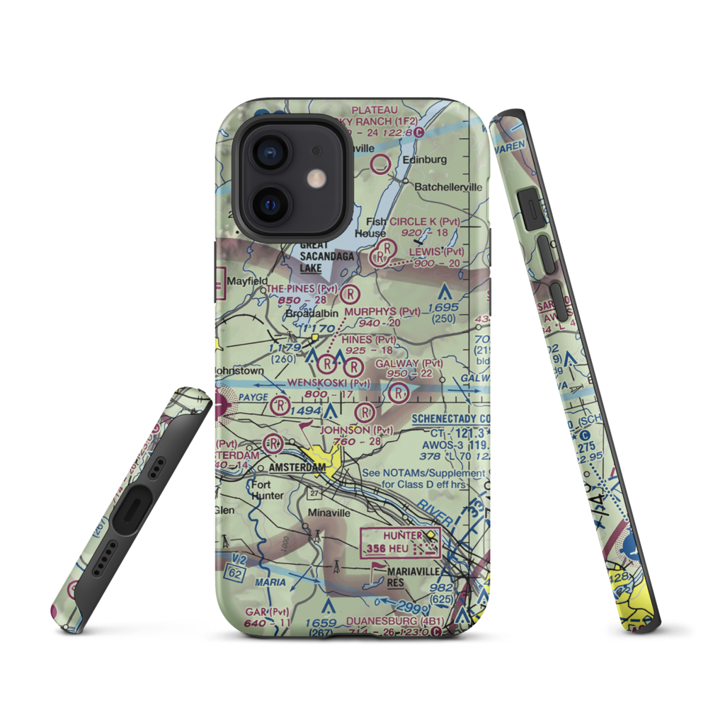 Hart Airport (9NY7) VFR Sectional  Tough iPhone Case iPhone 12 model shown