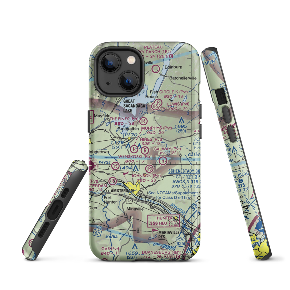 Hart Airport (9NY7) VFR Sectional  Tough iPhone Case iPhone 13 model shown