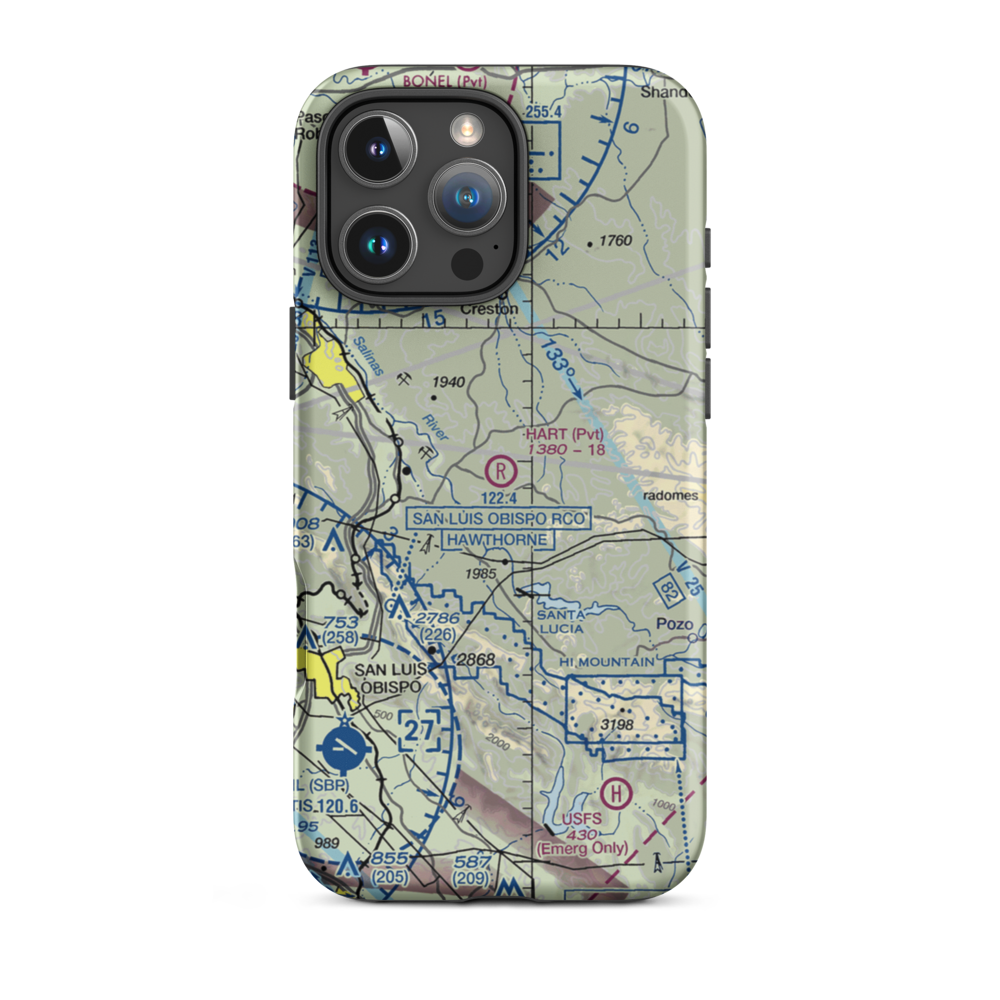 Hart Ranch Airport (5CL1) VFR Sectional  Tough iPhone Case iPhone 16 Pro Max model shown