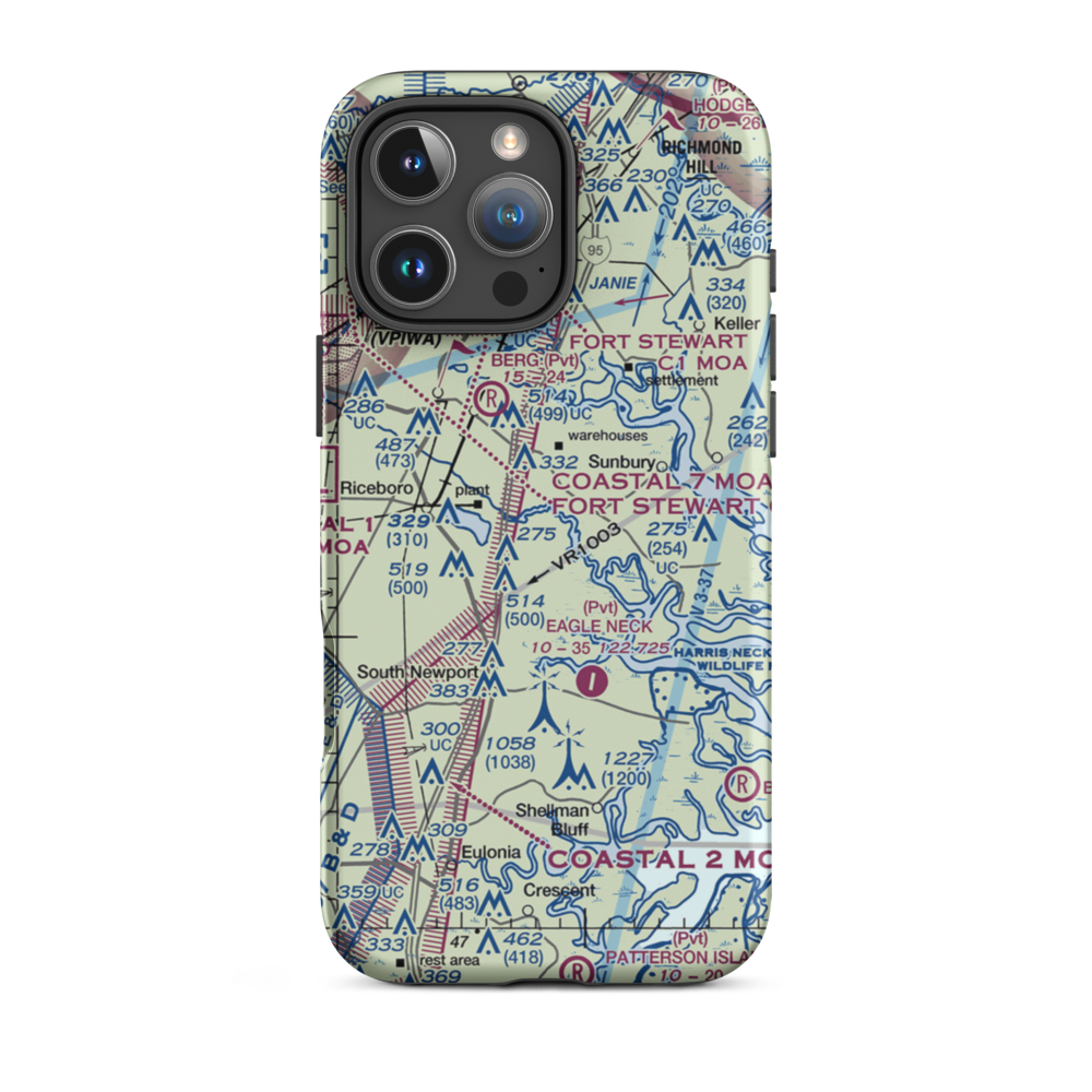 Harvest Lake Seaplane Base (12GE) VFR Sectional  Tough iPhone Case iPhone 16 Pro Max model shown