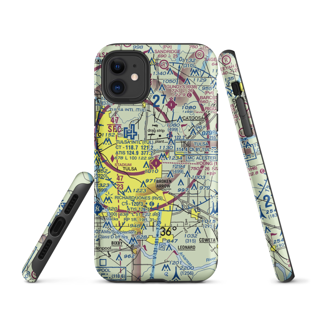 Harvey Young Airport (1H6) VFR Sectional  Tough iPhone Case iPhone 11 model shown