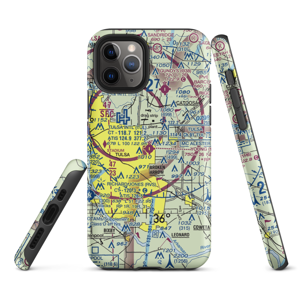 Harvey Young Airport (1H6) VFR Sectional  Tough iPhone Case iPhone 11 Pro model shown