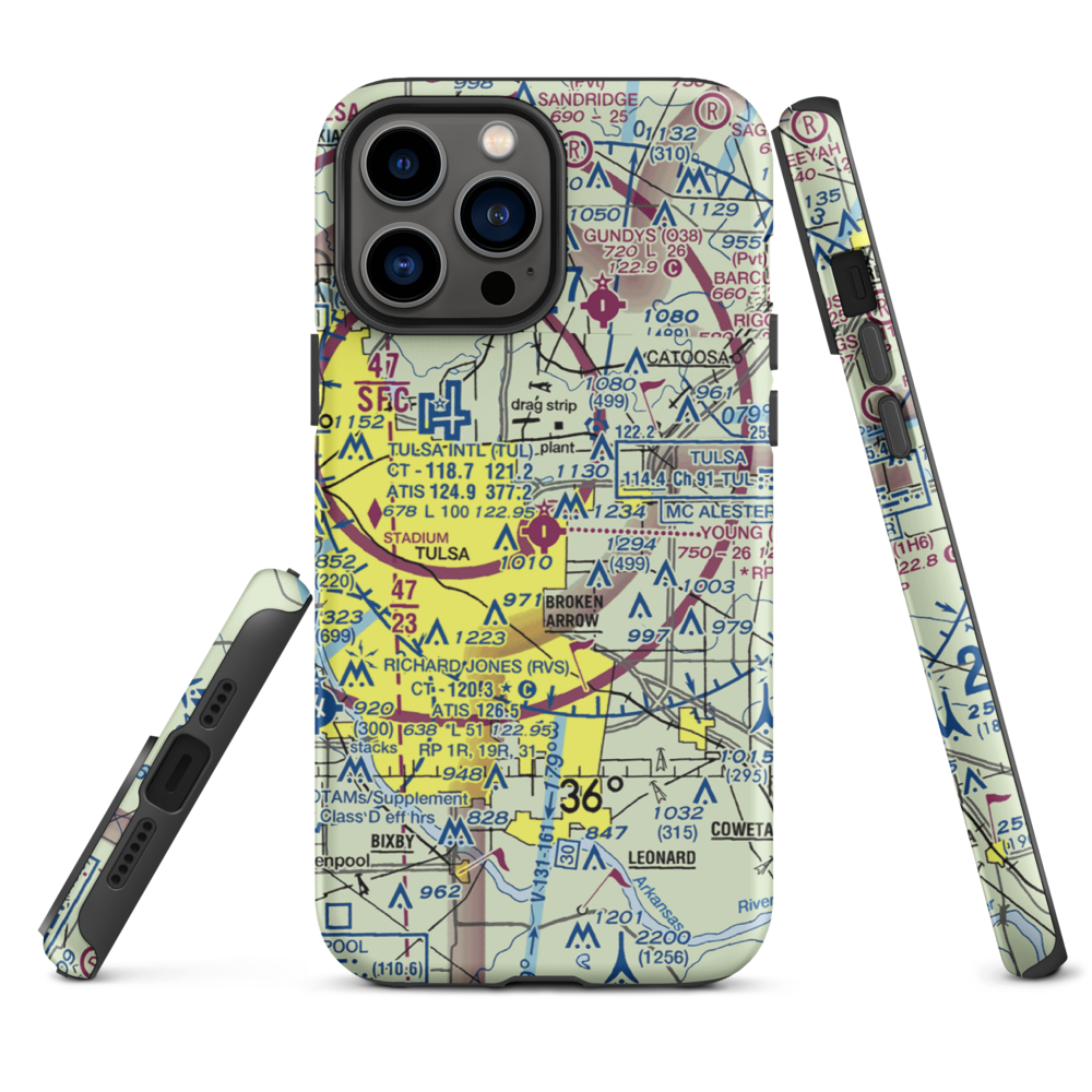 Harvey Young Airport (1H6) VFR Sectional  Tough iPhone Case iPhone 13 Pro Max model shown