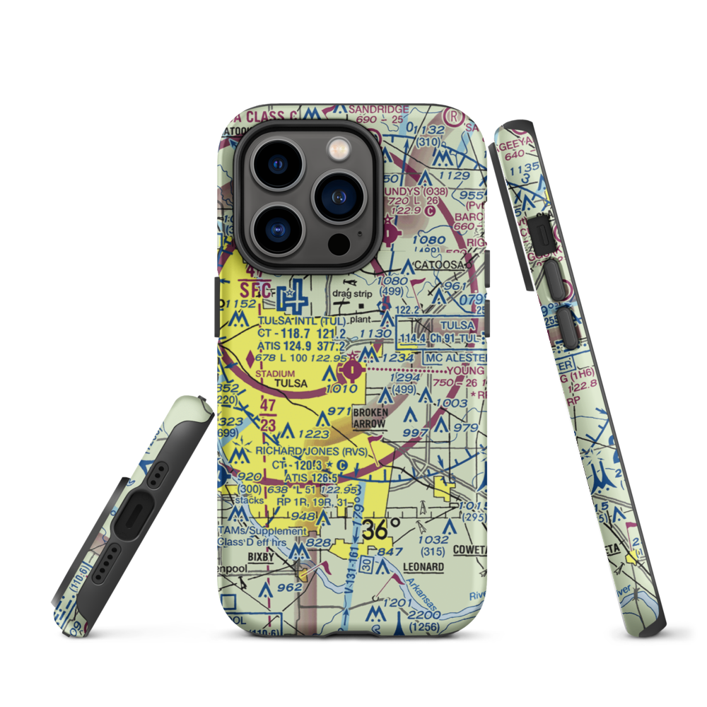 Harvey Young Airport (1H6) VFR Sectional  Tough iPhone Case iPhone 14 Pro model shown