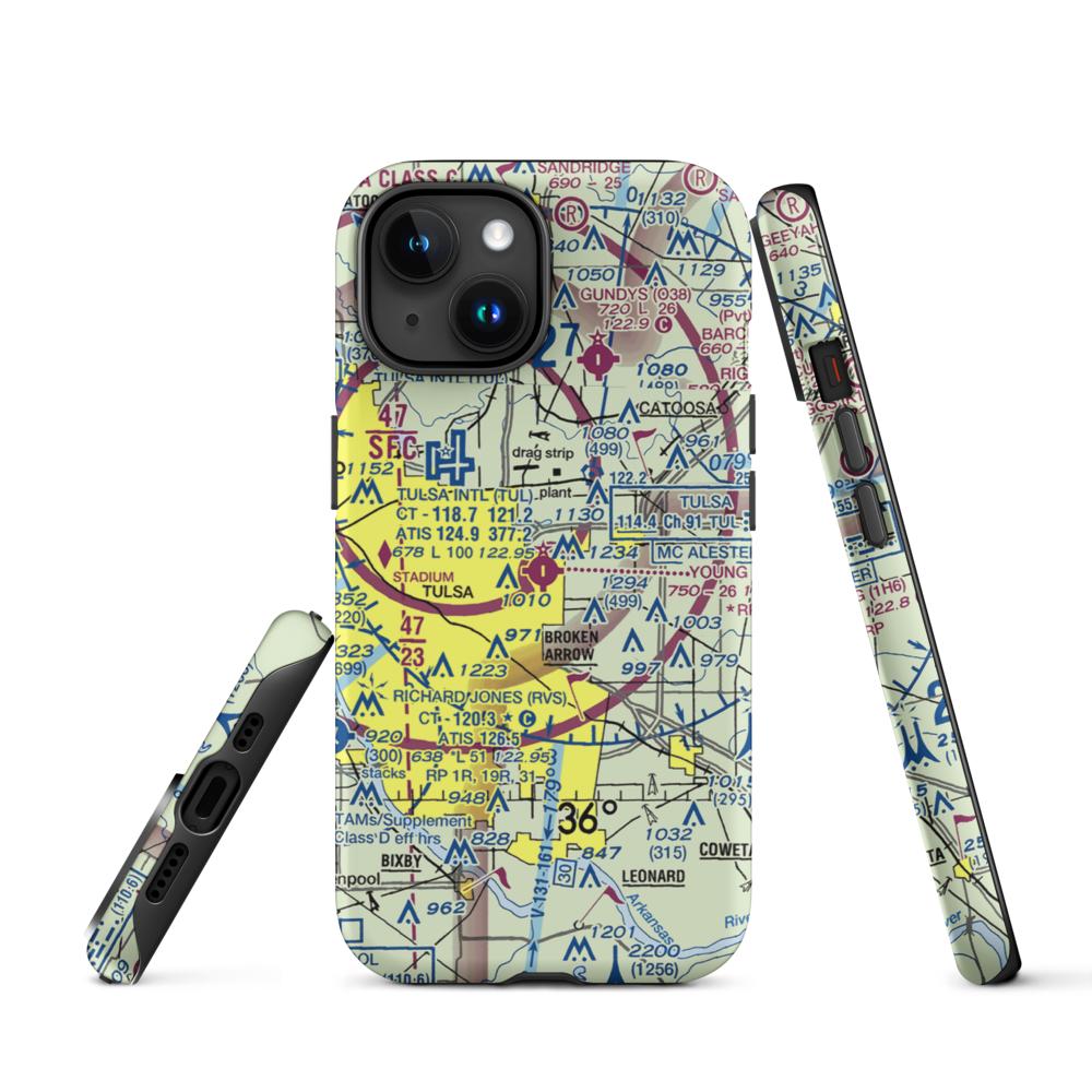 Harvey Young Airport (1H6) VFR Sectional  Tough iPhone Case iPhone 15 model shown