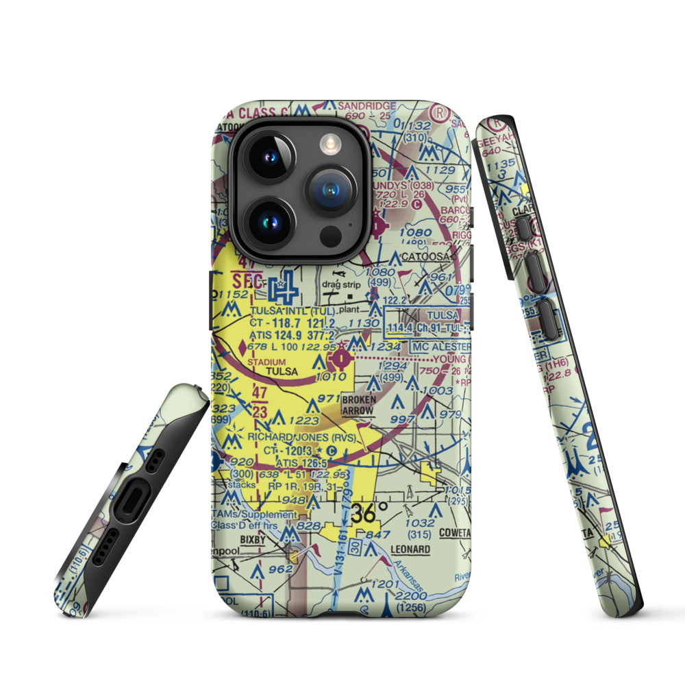 Harvey Young Airport (1H6) VFR Sectional  Tough iPhone Case iPhone 15 Pro model shown