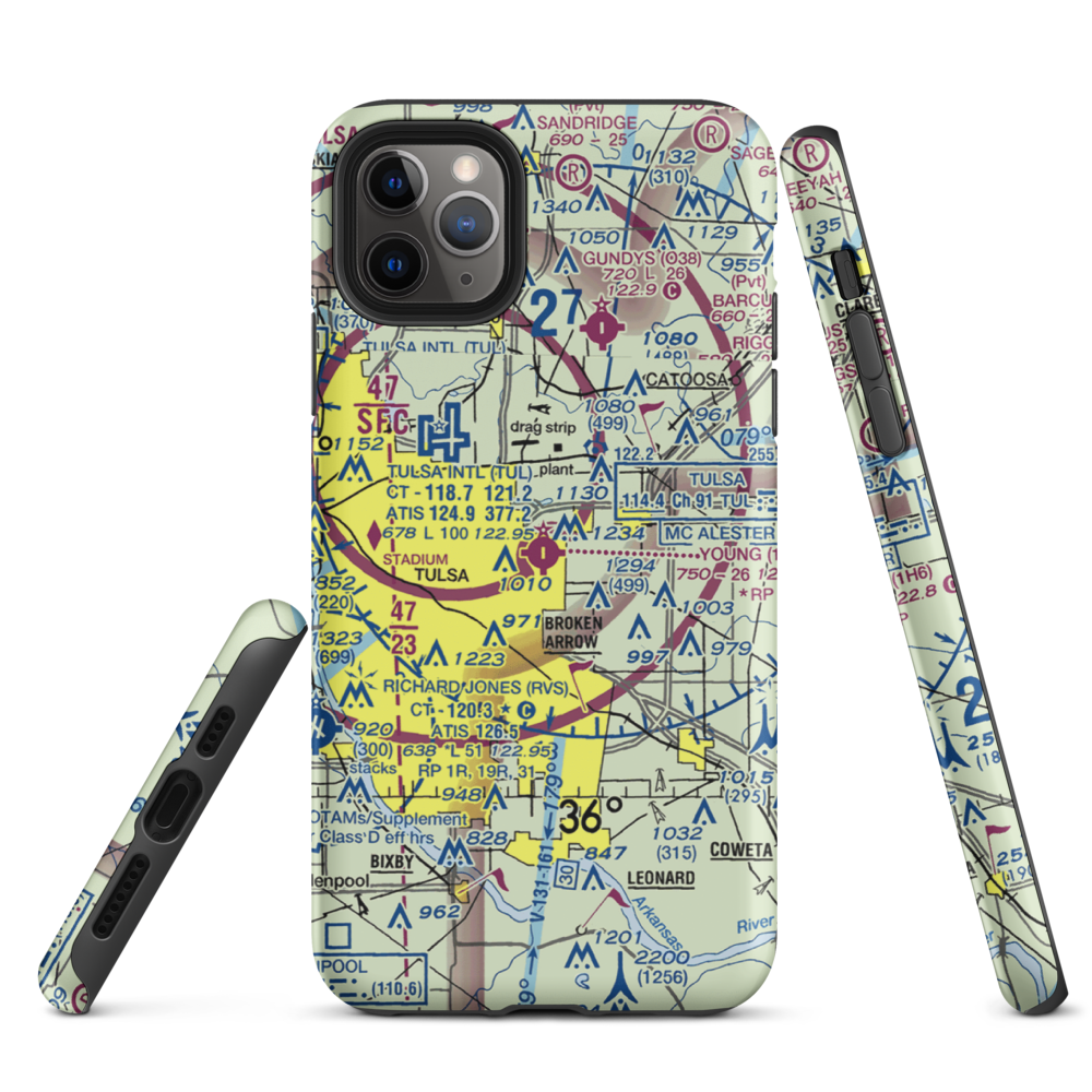 Harvey Young Airport (1H6) VFR Sectional  Tough iPhone Case iPhone 11 Pro Max model shown