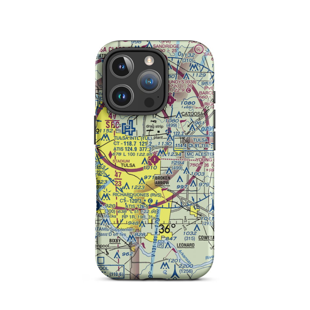 Harvey Young Airport (1H6) VFR Sectional  Tough iPhone Case iPhone 16 Pro model shown