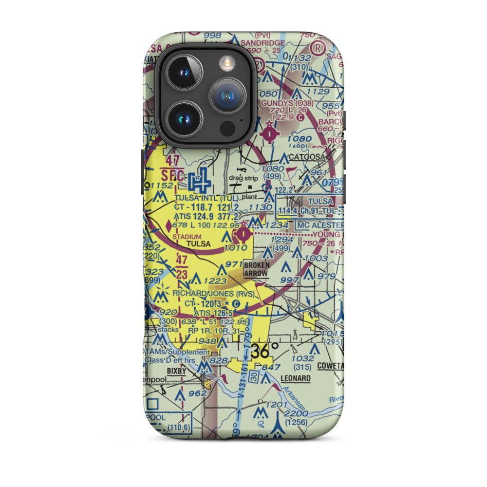 Harvey Young Airport (1H6) VFR Sectional  Tough iPhone Case iPhone 16 Pro Max model shown
