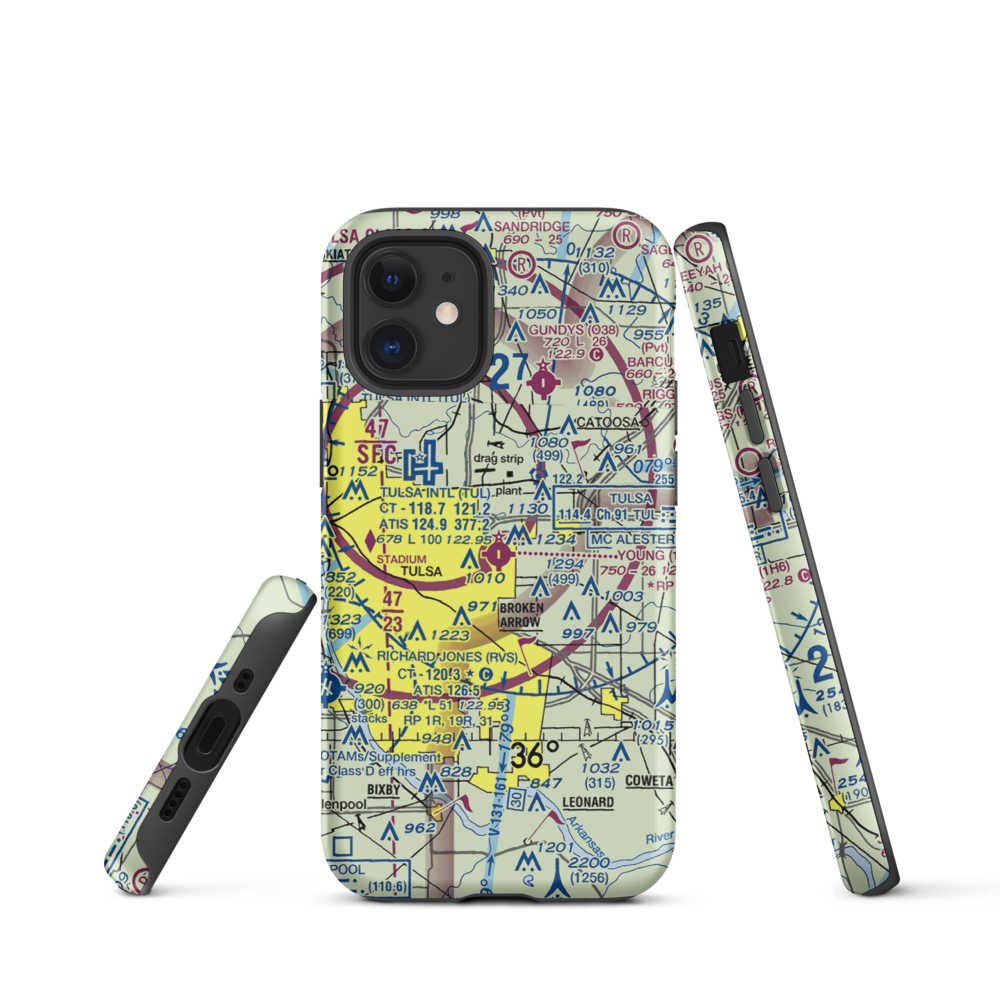 Harvey Young Airport (1H6) VFR Sectional  Tough iPhone Case iPhone 12 mini model shown