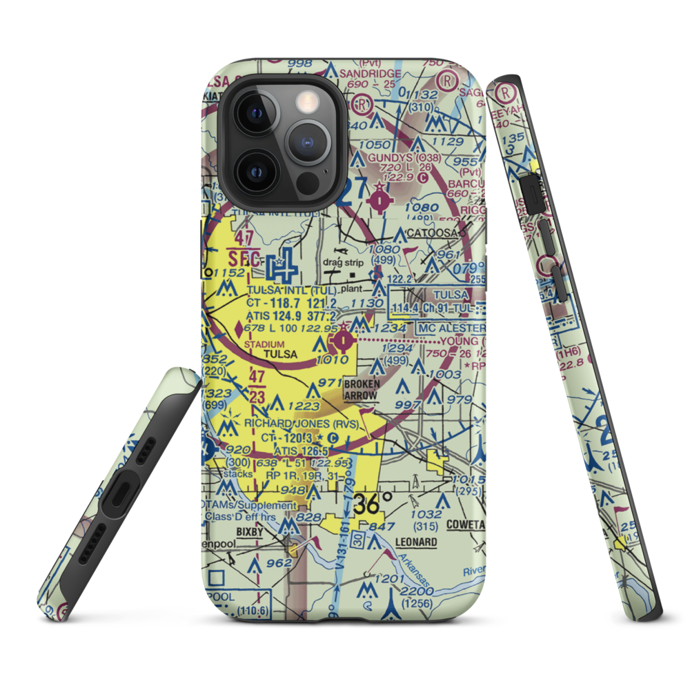 Harvey Young Airport (1H6) VFR Sectional  Tough iPhone Case iPhone 12 Pro Max model shown