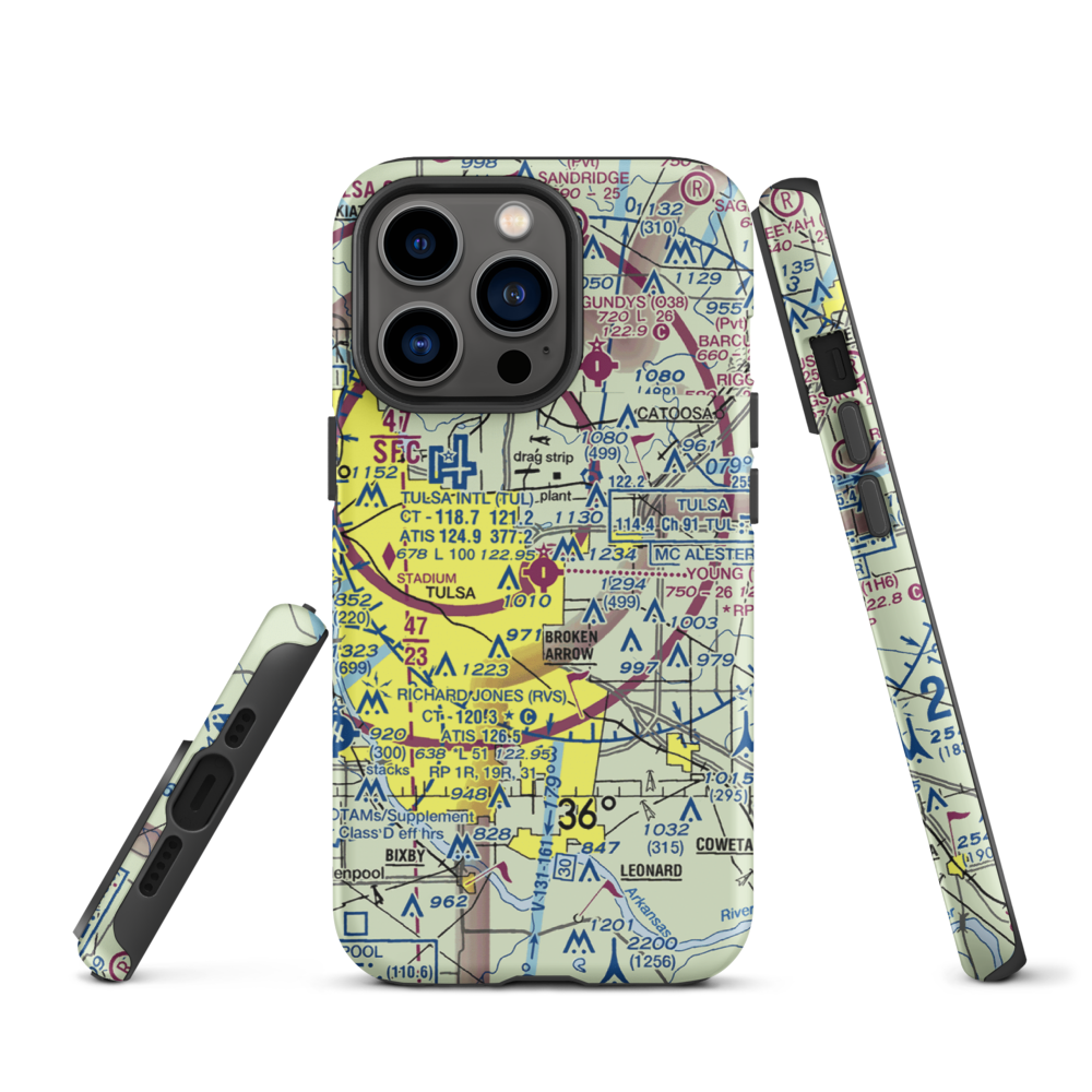 Harvey Young Airport (1H6) VFR Sectional  Tough iPhone Case iPhone 13 Pro model shown