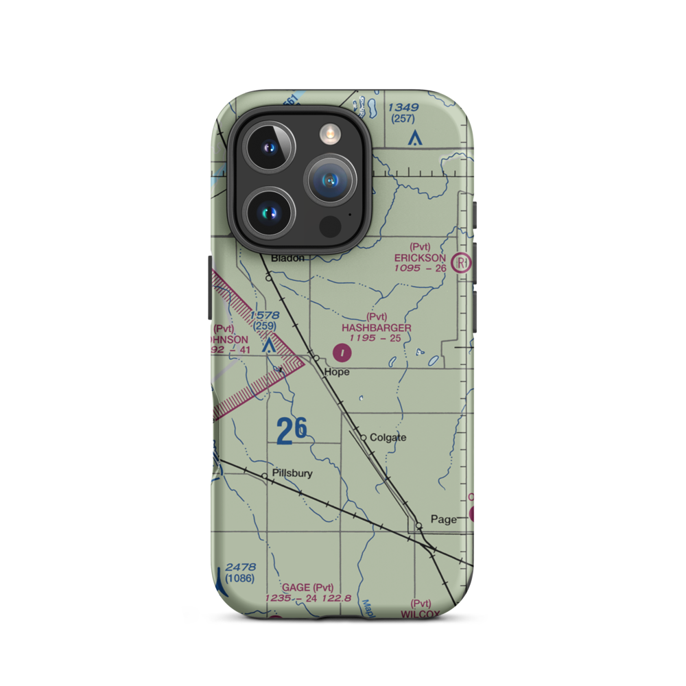 Hashbarger Farm Airstrip (8NA9) VFR Sectional  Tough iPhone Case iPhone 16 Pro model shown