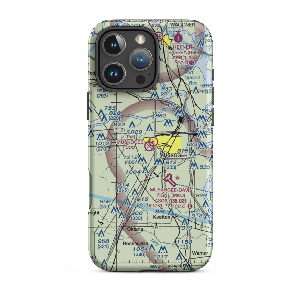 Hatbox Field (HAX) VFR Sectional  Tough iPhone Case iPhone 16 Pro Max model shown