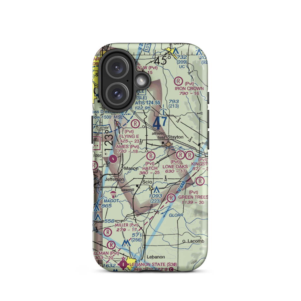 Hatch Airport (5OR8) VFR Sectional  Tough iPhone Case iPhone 16 model shown