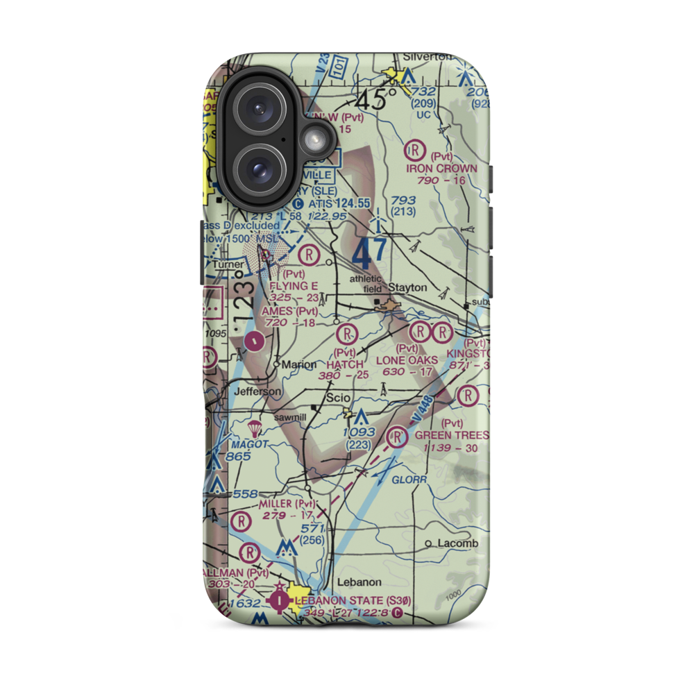 Hatch Airport (5OR8) VFR Sectional  Tough iPhone Case iPhone 16 Plus model shown