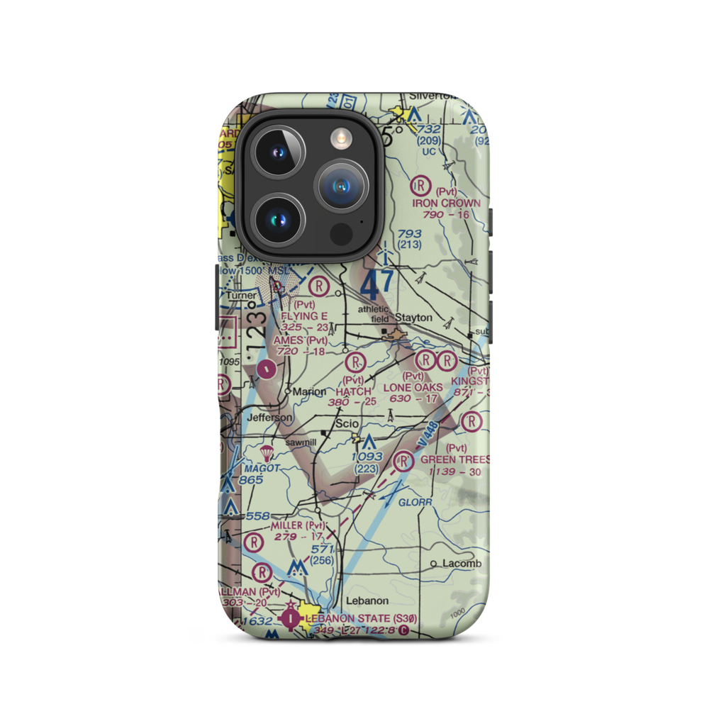 Hatch Airport (5OR8) VFR Sectional  Tough iPhone Case iPhone 16 Pro model shown