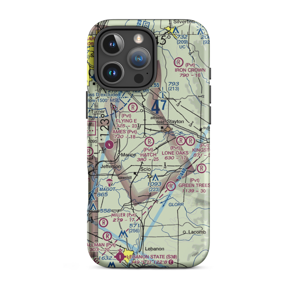 Hatch Airport (5OR8) VFR Sectional  Tough iPhone Case iPhone 16 Pro Max model shown