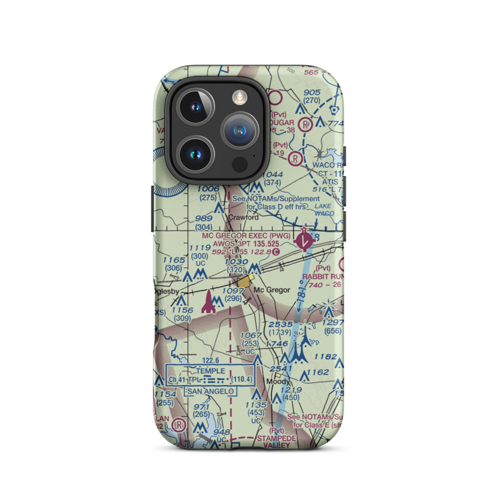 Havelka Haven Airport (XS57) VFR Sectional  Tough iPhone Case iPhone 16 Pro model shown