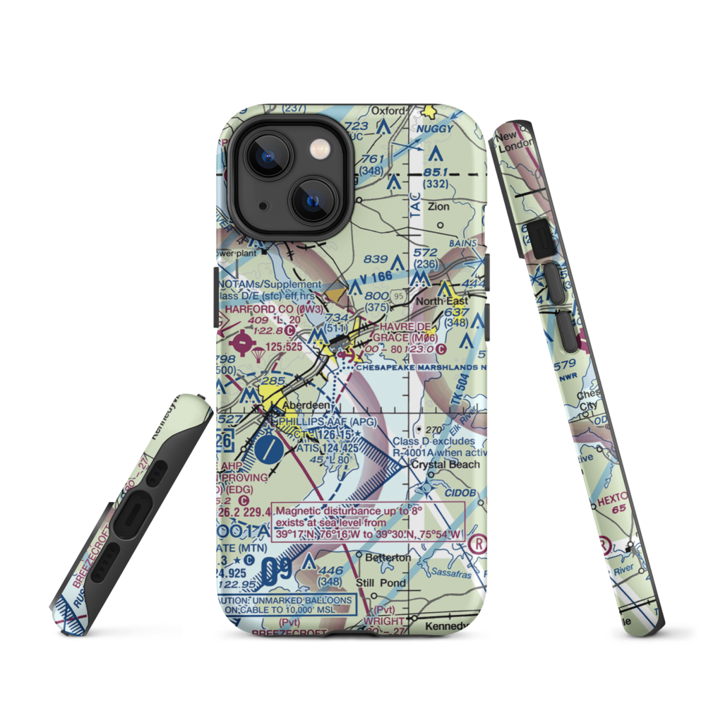 Havre De Grace Seaplane Base (M06) VFR Sectional  Tough iPhone Case iPhone 14 model shown