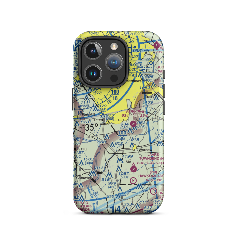 Hawk's Knoll Airport (2NC1) VFR Sectional  Tough iPhone Case iPhone 16 Pro model shown