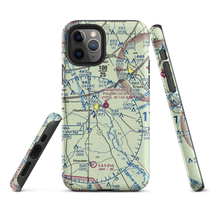 Hawkinsville Pulaski County Airport (51A) VFR Sectional  Tough iPhone Case