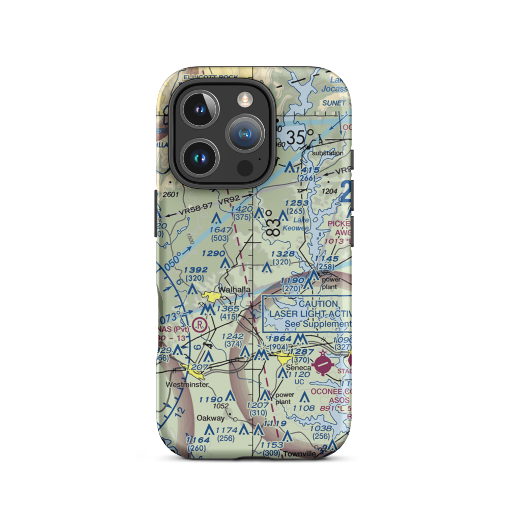 Hawks Nest Farm Airport (SC26) VFR Sectional  Tough iPhone Case iPhone 16 Pro model shown