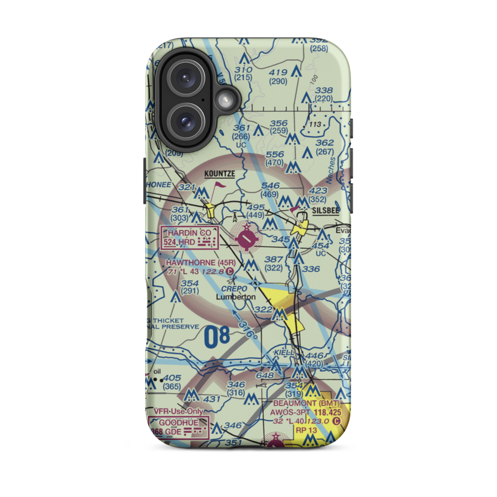 Hawthorne Field (45R) VFR Sectional  Tough iPhone Case iPhone 16 Plus model shown