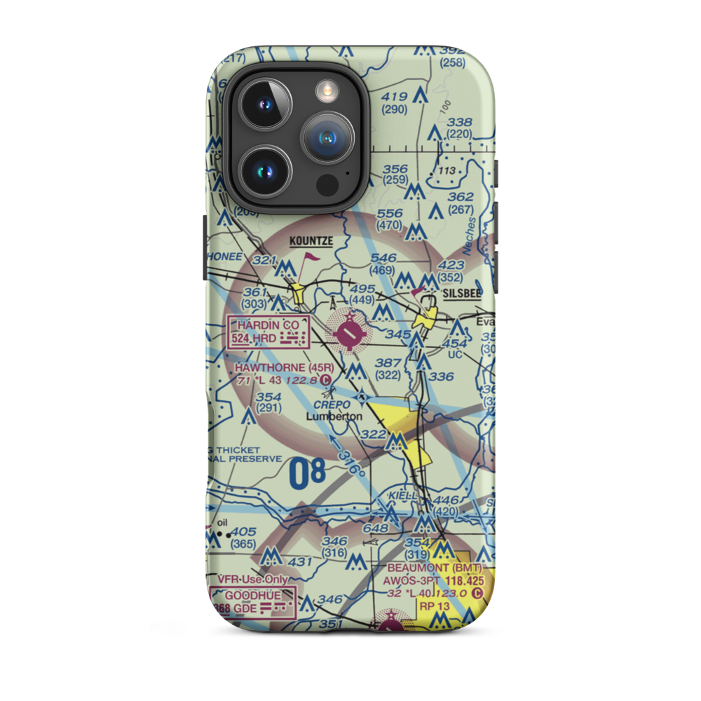 Hawthorne Field (45R) VFR Sectional  Tough iPhone Case iPhone 16 Pro Max model shown