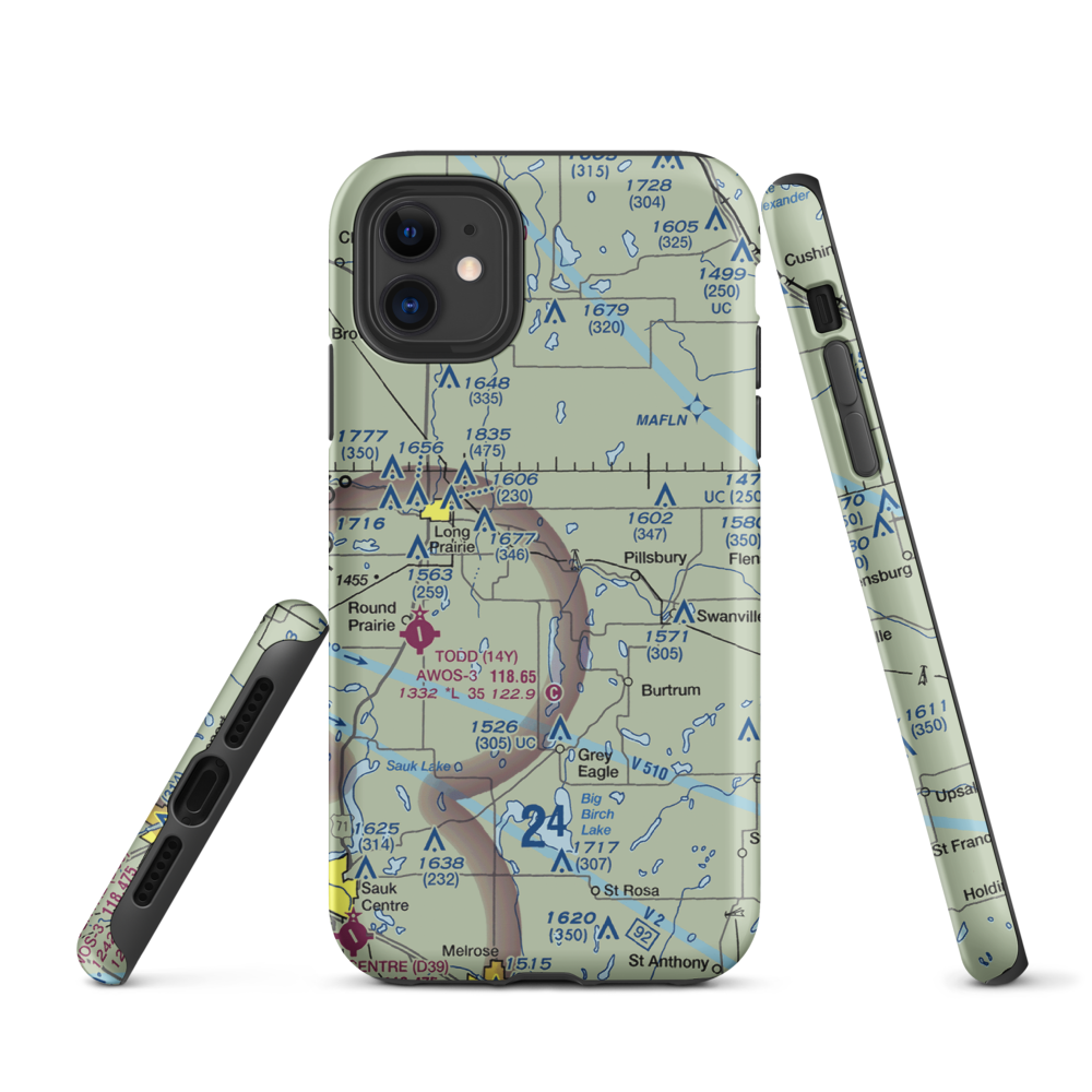 Hay Acres Airport (1MN2) VFR Sectional  Tough iPhone Case iPhone 11 model shown