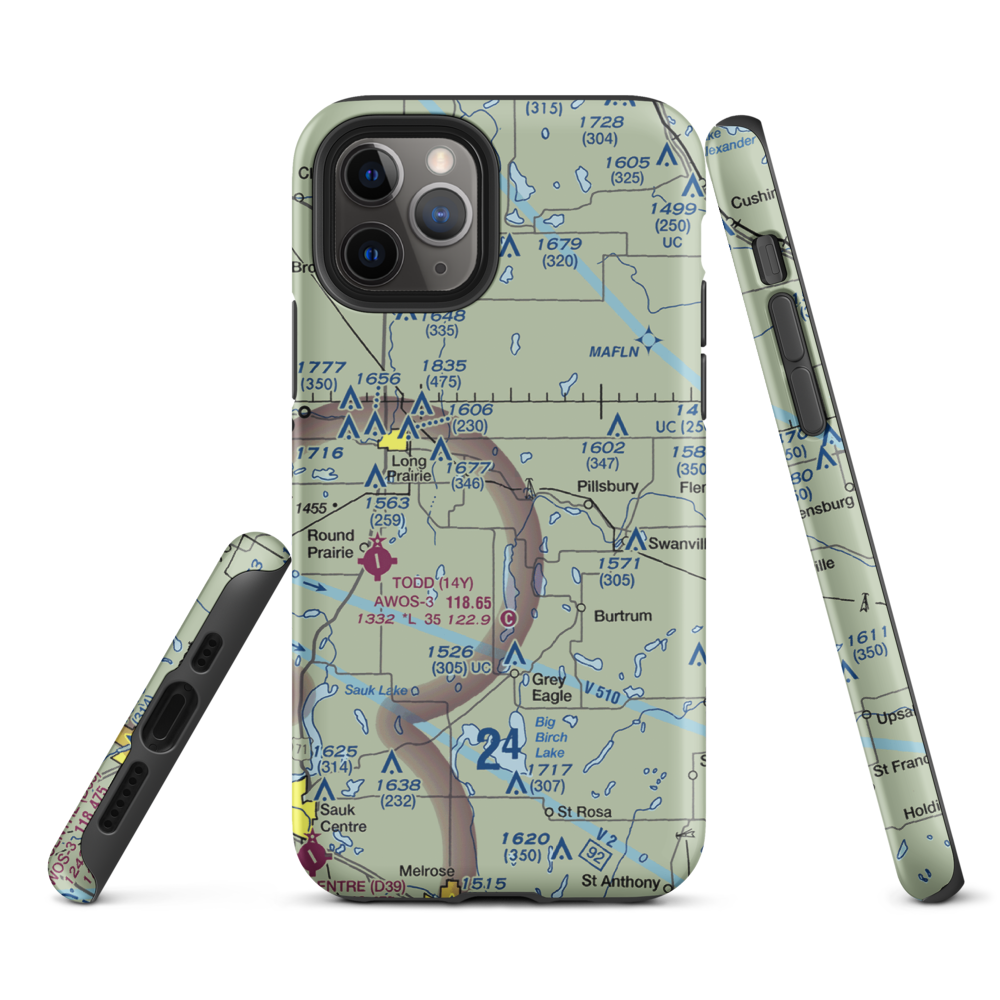 Hay Acres Airport (1MN2) VFR Sectional  Tough iPhone Case iPhone 11 Pro model shown