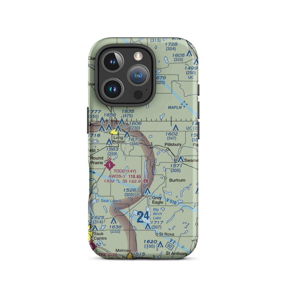 Hay Acres Airport (1MN2) VFR Sectional  Tough iPhone Case iPhone 16 Pro model shown