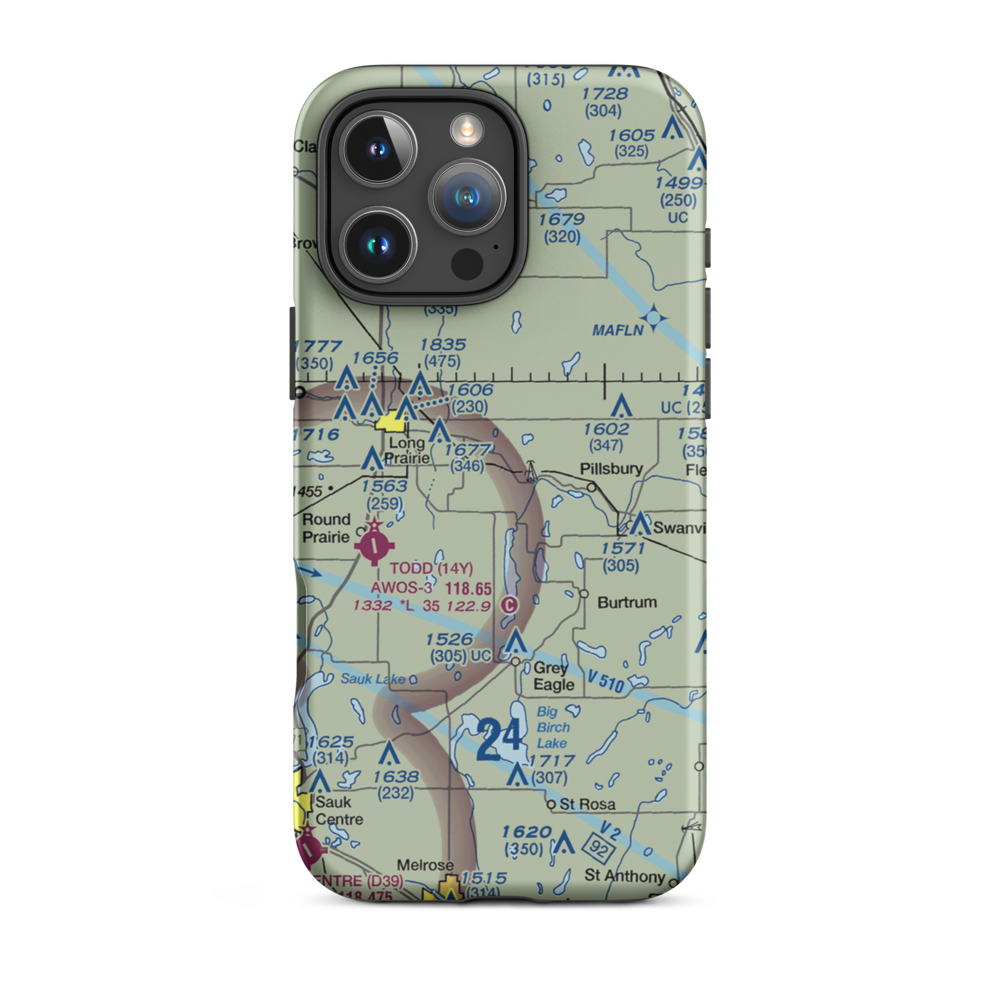 Hay Acres Airport (1MN2) VFR Sectional  Tough iPhone Case iPhone 16 Pro Max model shown