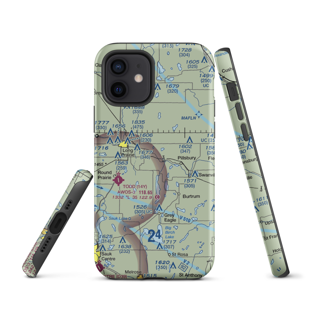 Hay Acres Airport (1MN2) VFR Sectional  Tough iPhone Case iPhone 12 model shown