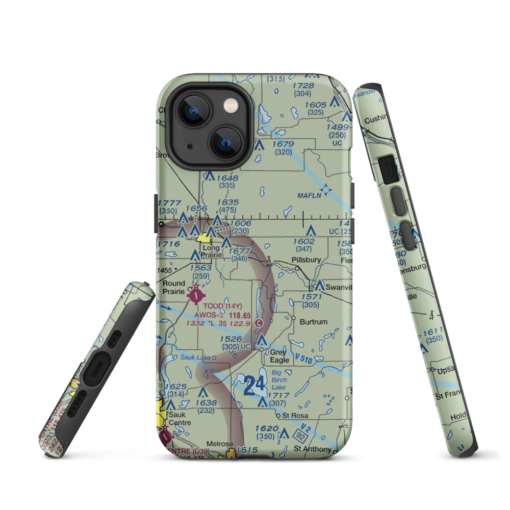 Hay Acres Airport (1MN2) VFR Sectional  Tough iPhone Case iPhone 13 model shown