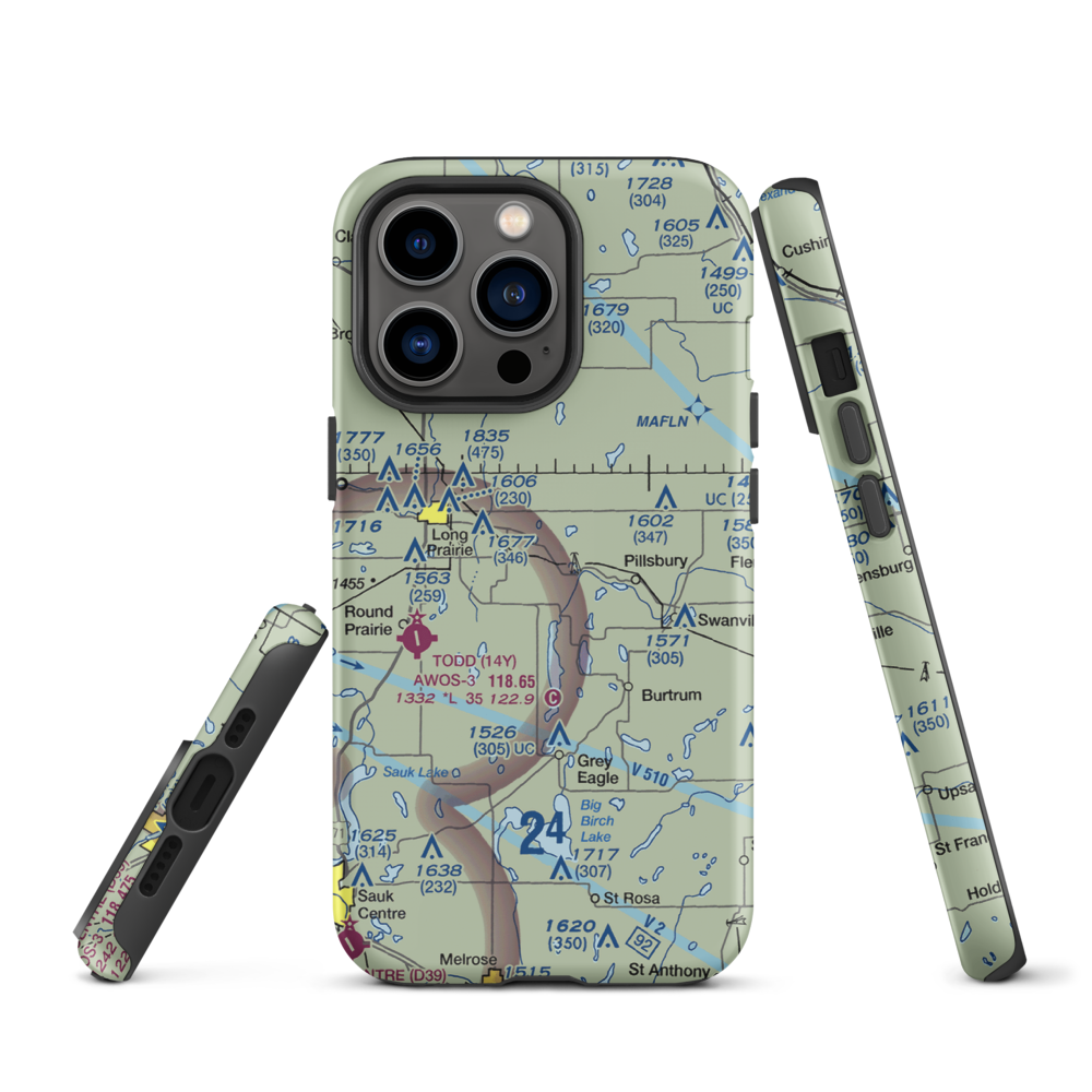 Hay Acres Airport (1MN2) VFR Sectional  Tough iPhone Case iPhone 13 Pro model shown