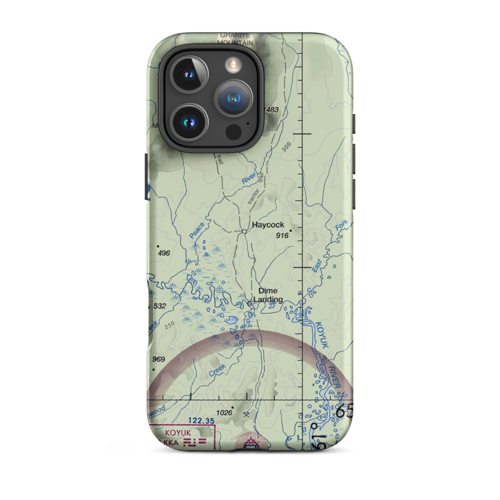 Haycock Airport (HAY) VFR Sectional  Tough iPhone Case iPhone 16 Pro Max model shown