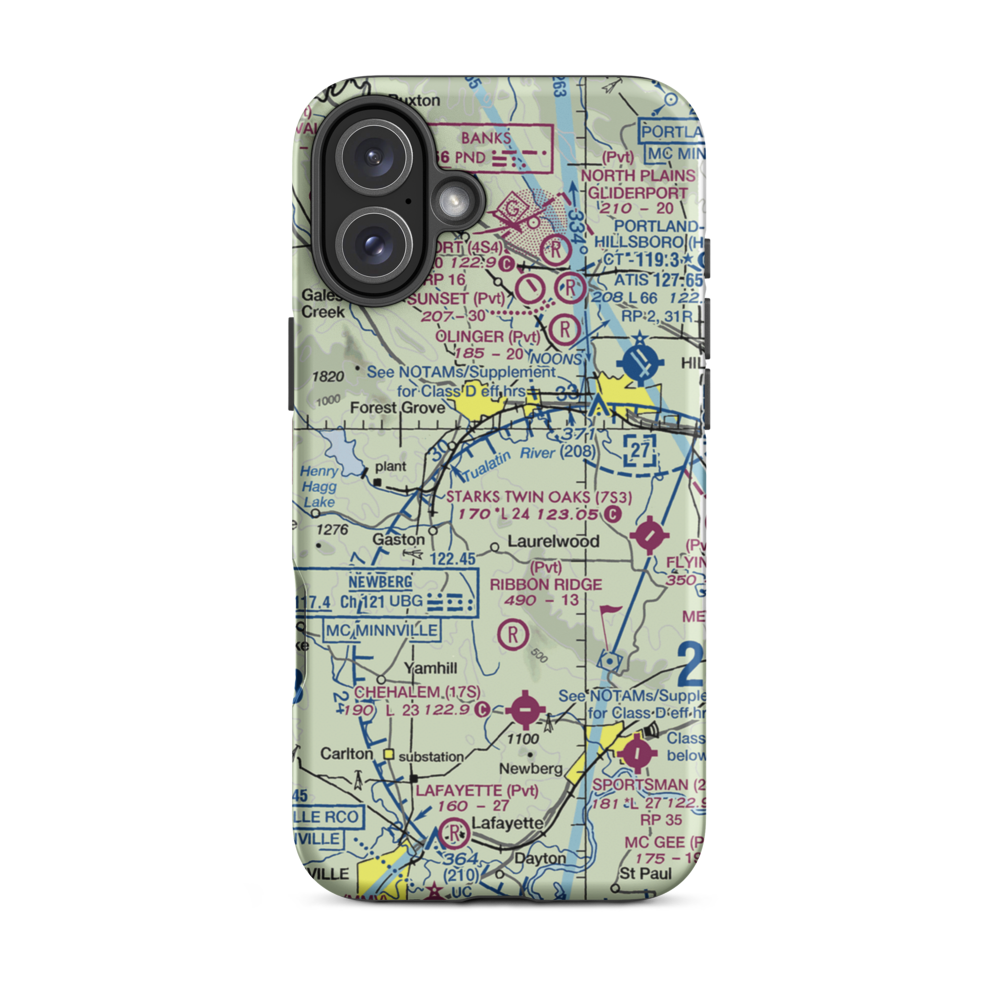 Hayden Mountain Airport (06OR) VFR Sectional  Tough iPhone Case iPhone 16 Plus model shown
