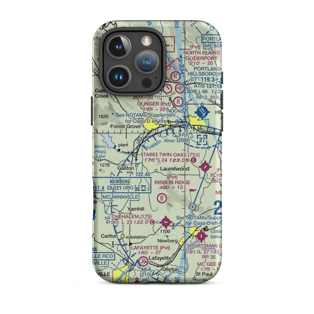 Hayden Mountain Airport (06OR) VFR Sectional  Tough iPhone Case iPhone 16 Pro Max model shown