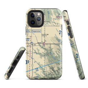 Hayes Emergency Airstrip (SD21) VFR Sectional  Tough iPhone Case