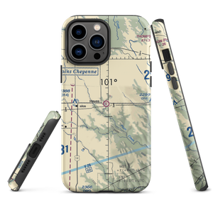 Hayes Emergency Airstrip (SD21) VFR Sectional  Tough iPhone Case