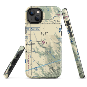 Hayes Emergency Airstrip (SD21) VFR Sectional  Tough iPhone Case