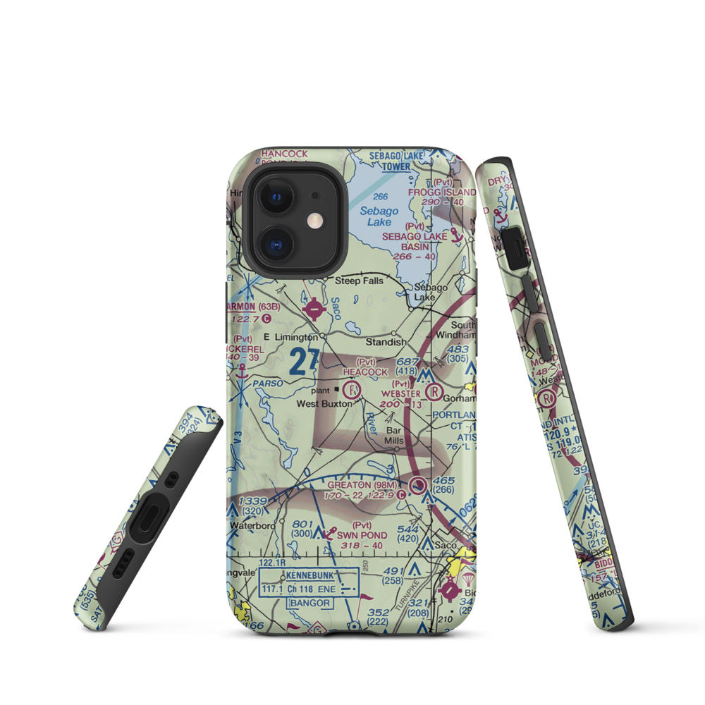 Heacock Field Ultralight Flightpark (44ME) VFR Sectional  Tough iPhone Case iPhone 12 mini model shown