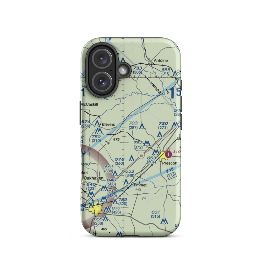 Head Airfield (2AR7) VFR Sectional  Tough iPhone Case iPhone 16 model shown