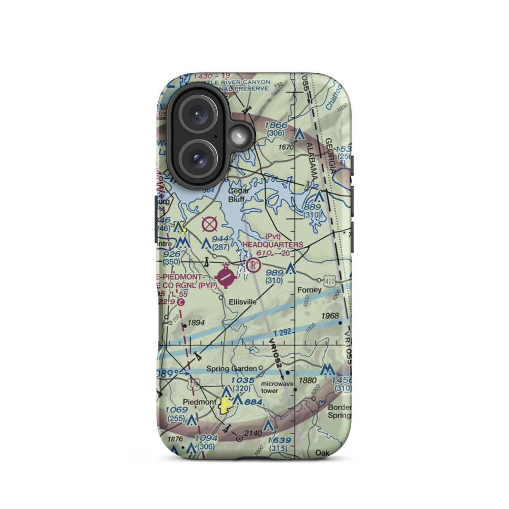 Headquarters Airport (AL27) VFR Sectional  Tough iPhone Case iPhone 16 model shown