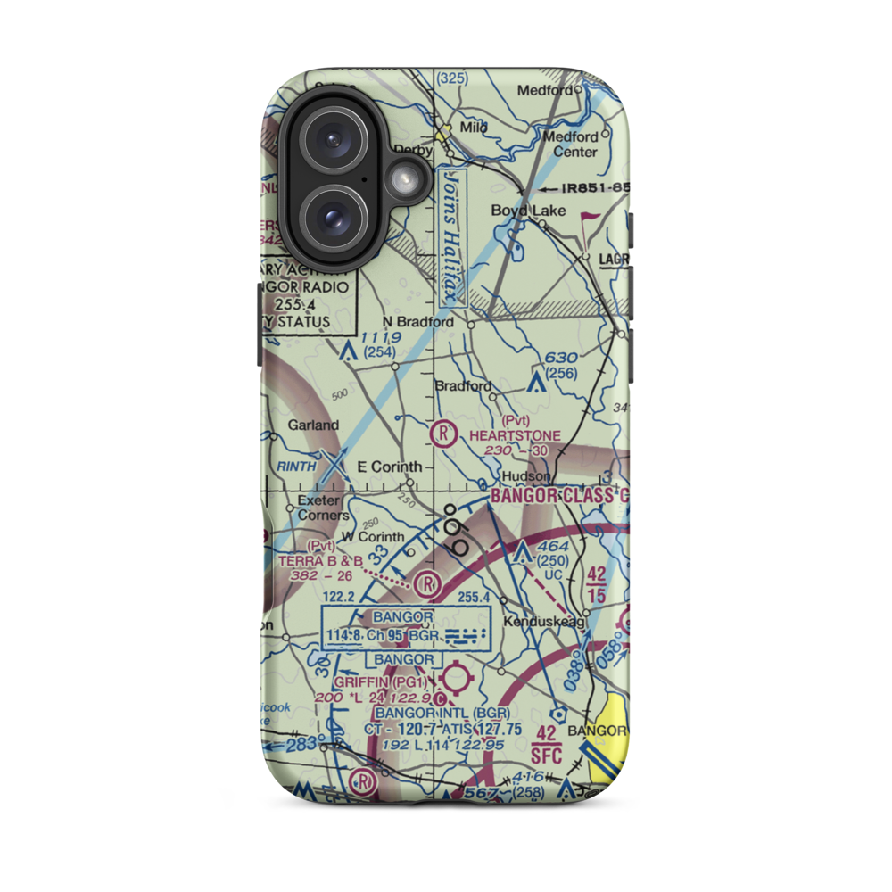 Heartstone Farm Airport (2ME3) VFR Sectional  Tough iPhone Case iPhone 16 Plus model shown