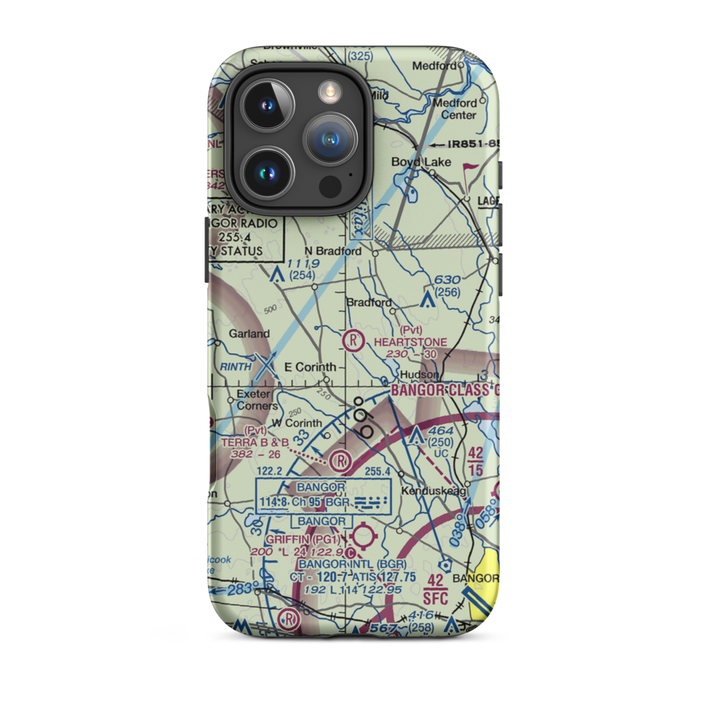 Heartstone Farm Airport (2ME3) VFR Sectional  Tough iPhone Case iPhone 16 Pro Max model shown