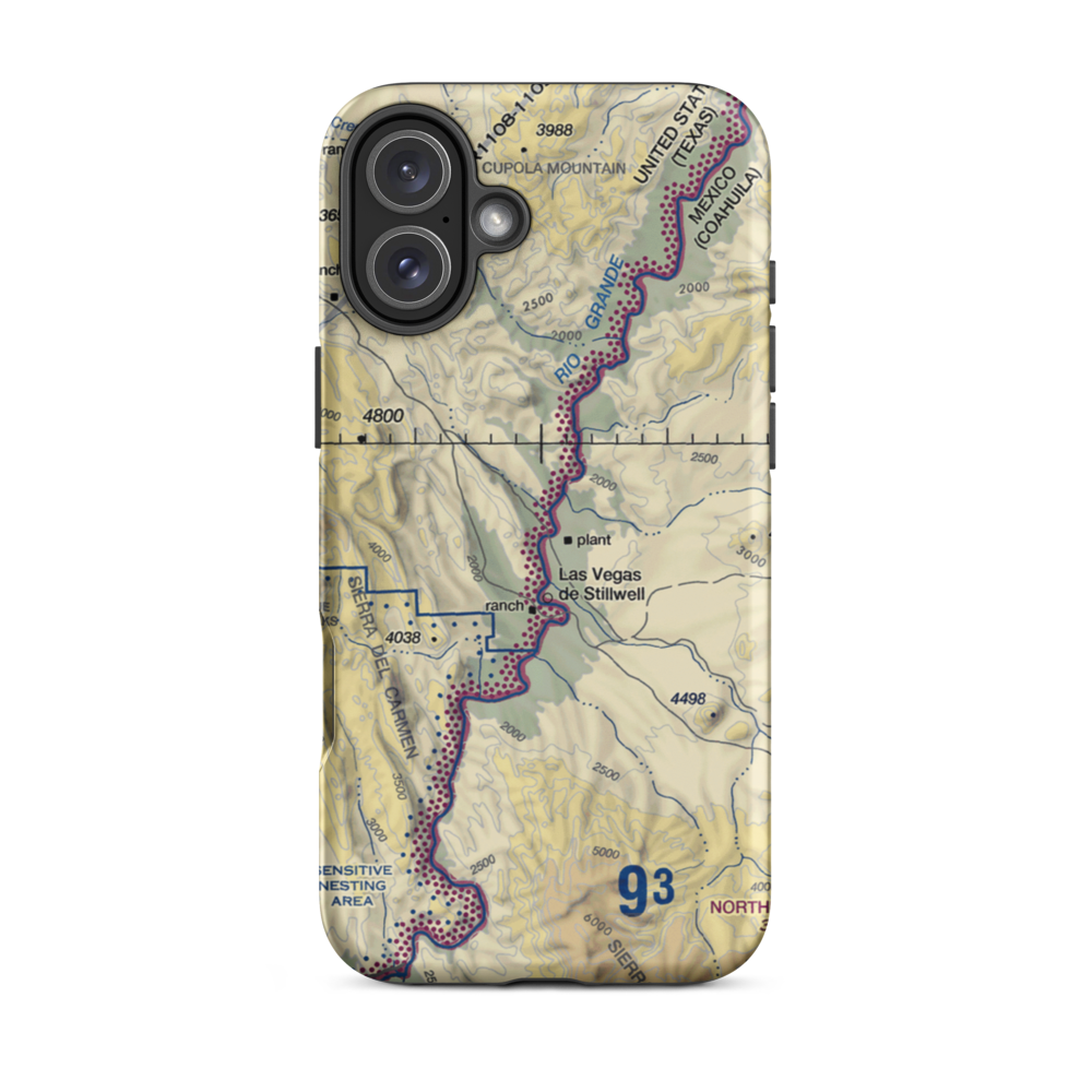 Heath Canyon Airport (1XS7) VFR Sectional  Tough iPhone Case iPhone 16 Plus model shown